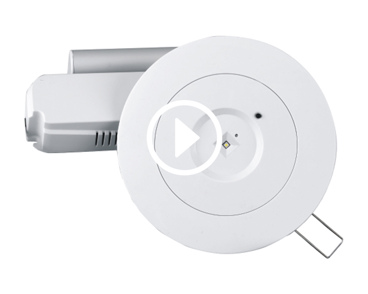 D40-R-2 LED Downlight Fixture ฉุกเฉิน