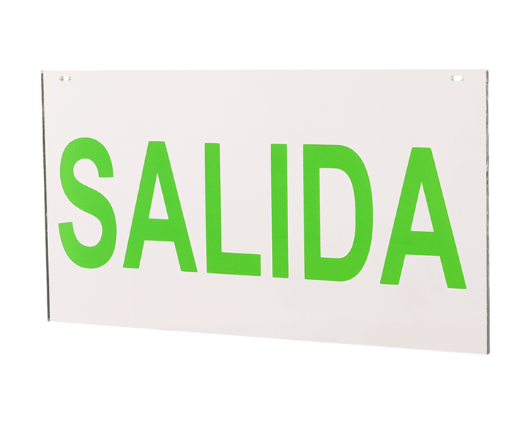 ออกจากป้าย Acrylic Panel Salida