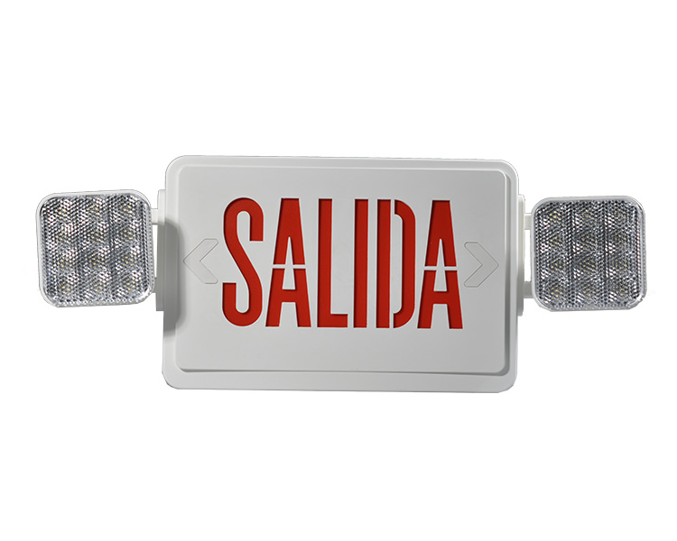 JLEC2RW-SA RED LED Combo Emergency Salida Sign