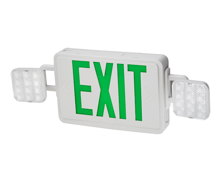JLEC2GW-LED Combo Emergency Exit Sign พร้อมตัวอักษรสีเขียว