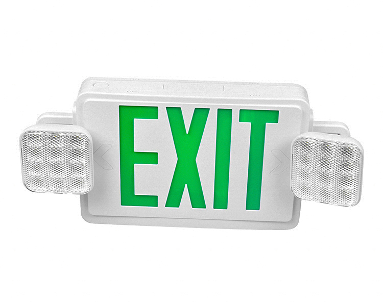 JLEC2GW-LED Combo Emergency Exit Sign พร้อมตัวอักษรสีเขียว