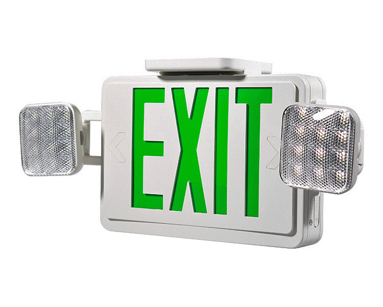 JLEC2GW-LED Combo Emergency Exit Sign พร้อมตัวอักษรสีเขียว