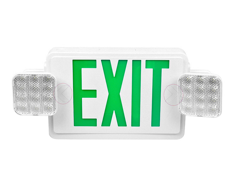 JLEC2GW-LED Combo Emergency Exit Sign พร้อมตัวอักษรสีเขียว