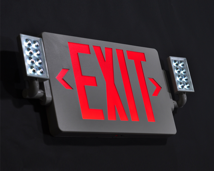 JLECD2RW-Emergency Fire Exit Lights พร้อมตัวอักษรสีแดง
